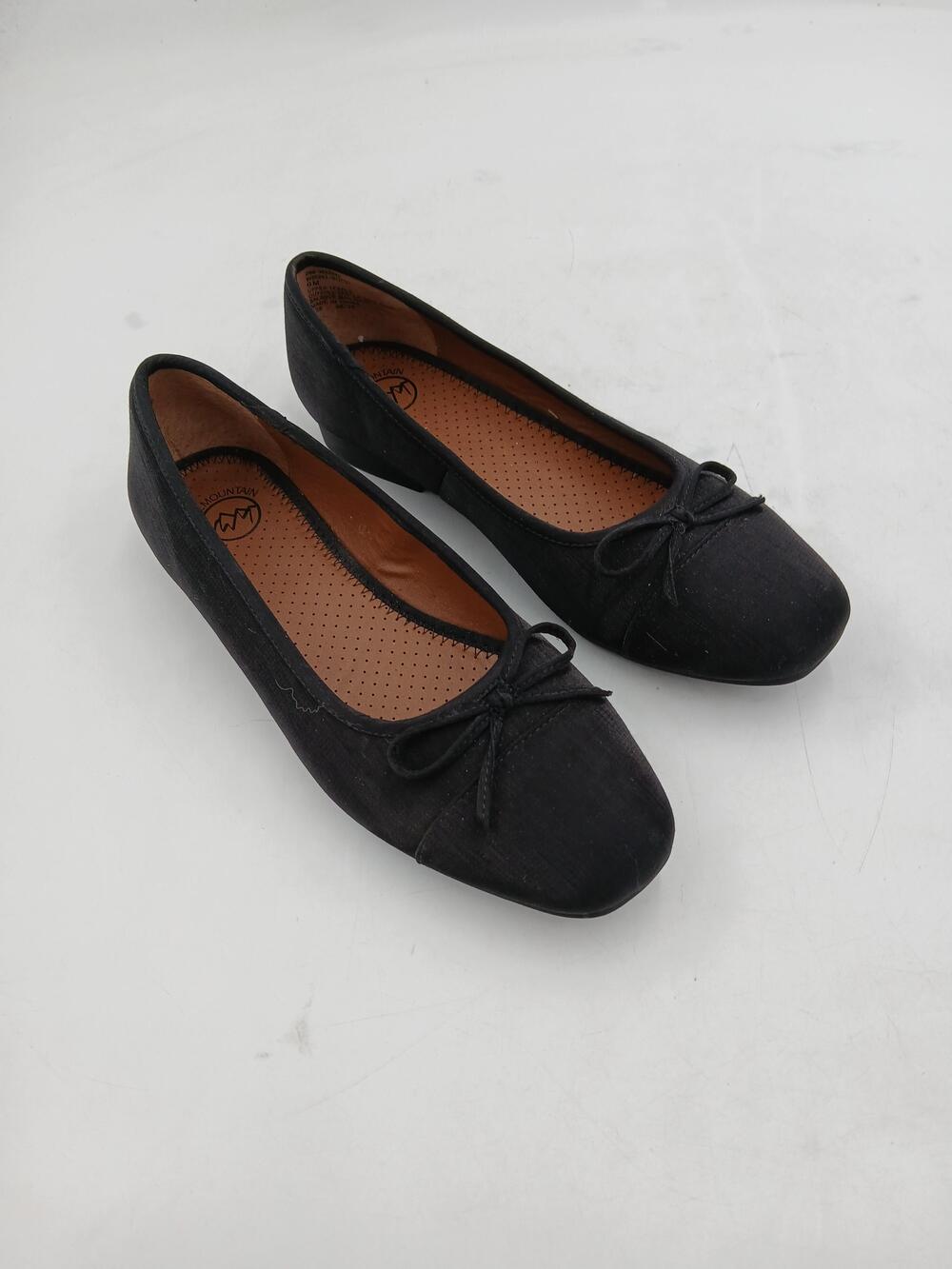 White Mountain Bocci Shoes Womens Black Ballet Flats Bow Comfort Slip On Size 9